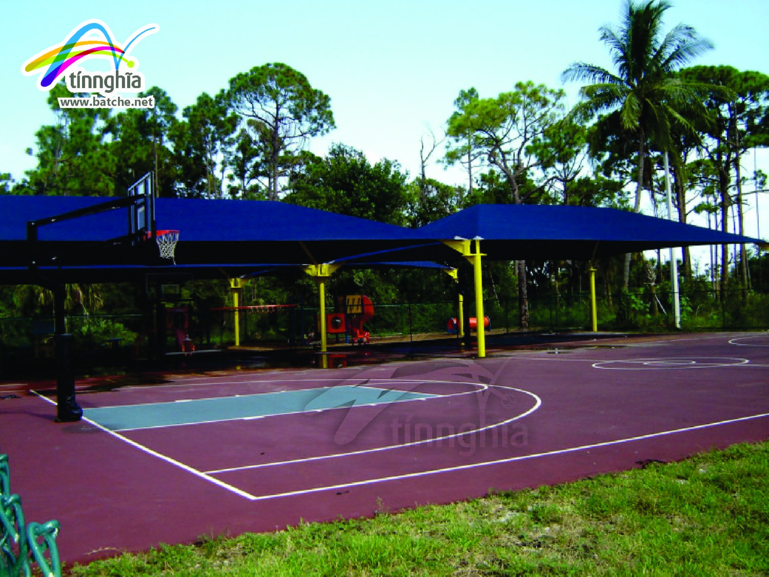 Tennis Court Shade Sails - USA Standard